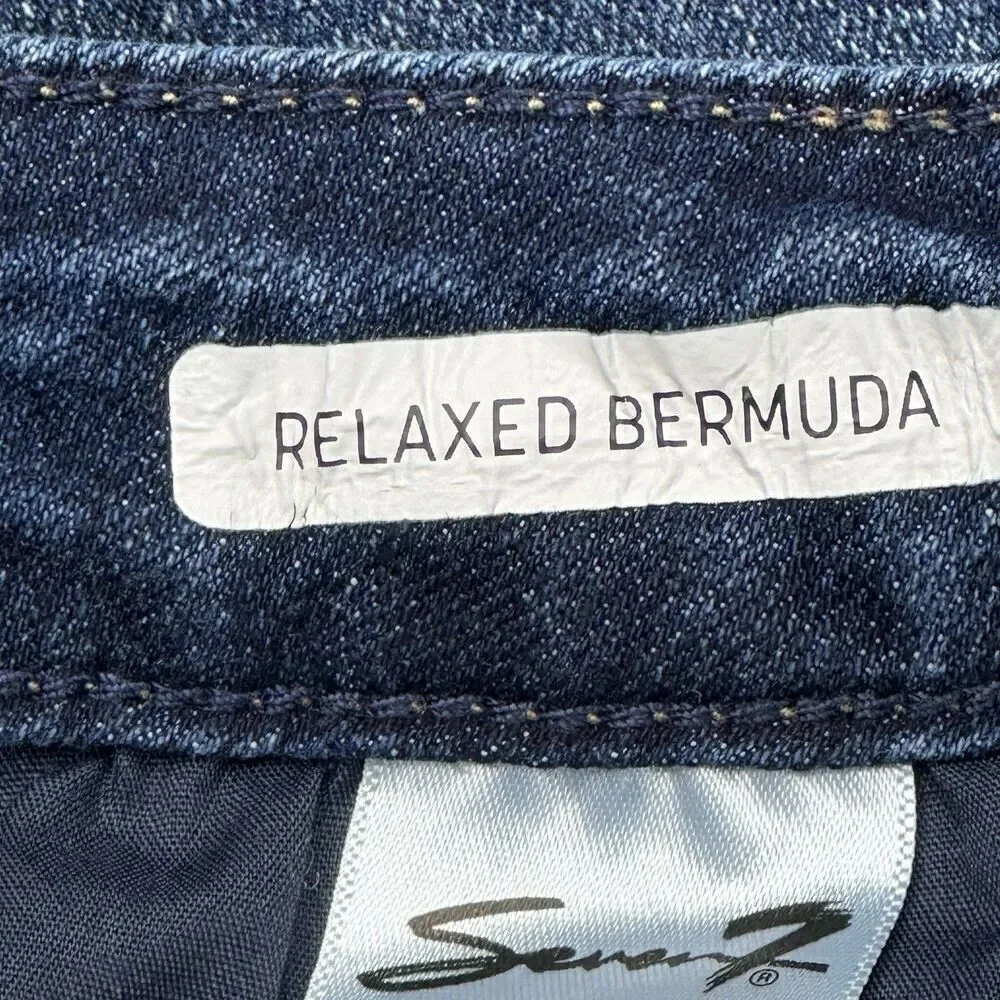 Seven 7 For All Mankind Relaxed Bermuda Shorts Mid Rise 11” Inseam Women’s 14
